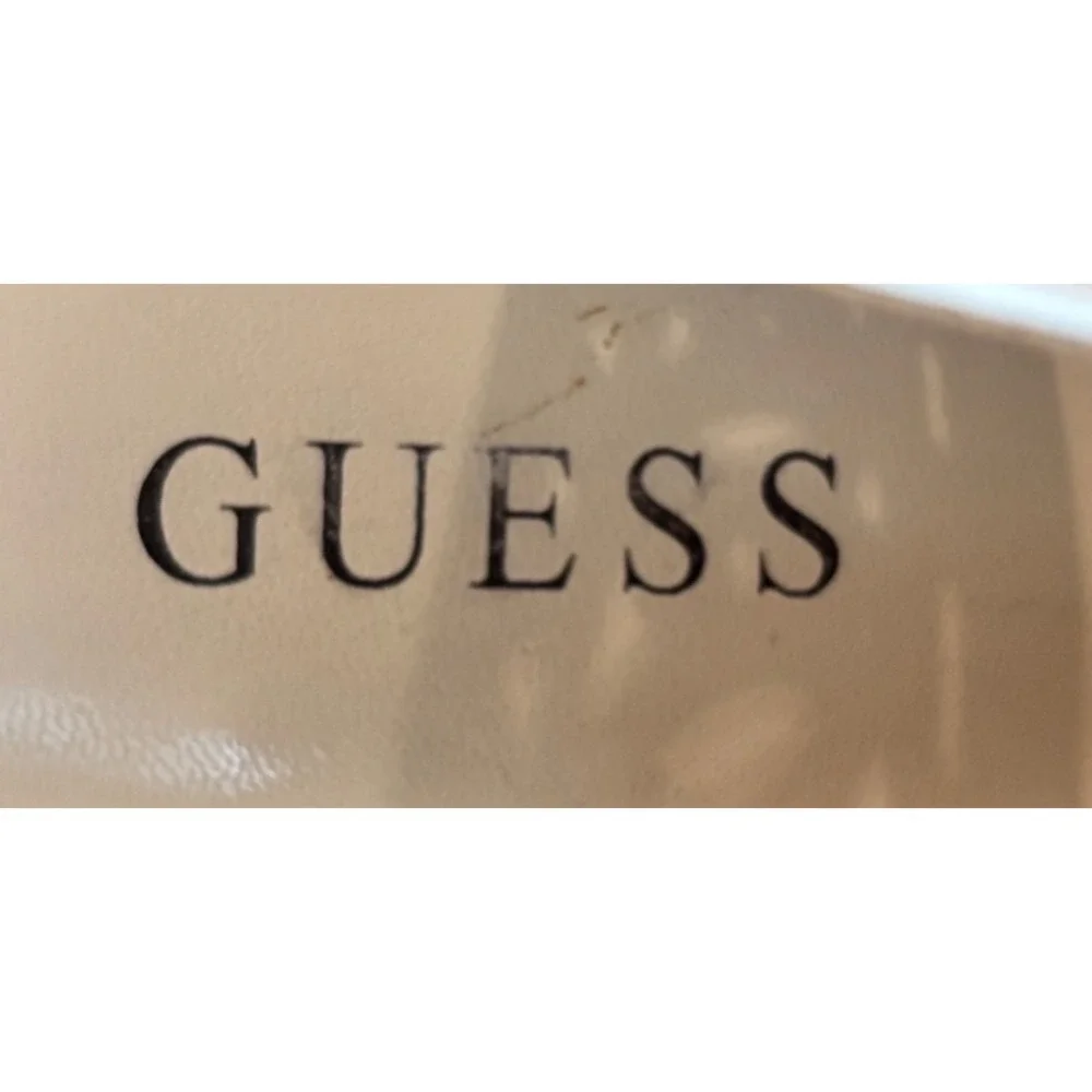 Guess Jacalyn-R White Laser Cut Cork Wedge Sandals Womens 9M WG-JACALYN-R Boho
